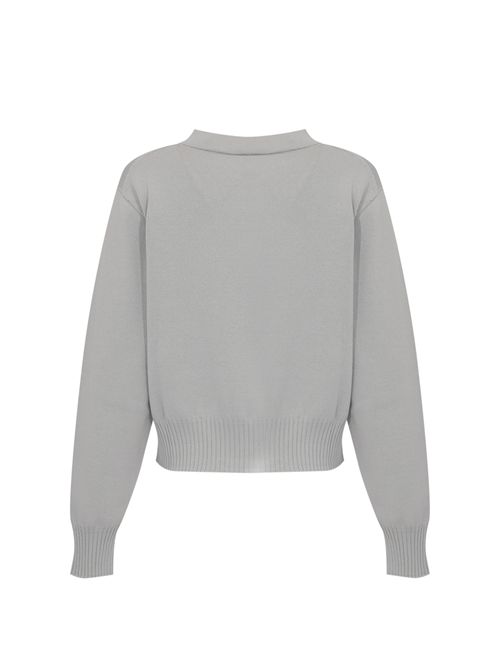 Cardigan Lavinia in maglia di viscosa con ricamo Liviana Conti | F6SA85X50-1